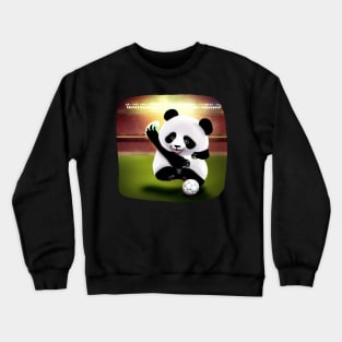 Cute Panda Soocer in Future World Crewneck Sweatshirt